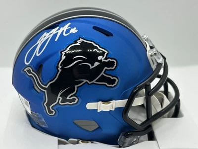 ¡Minicasco antiguo autografiado por Jared Goff Detroit Lions 2024!! Fanáticos Foto 1 de 2