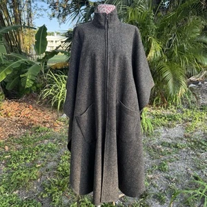 Bemidji Woolen Mills Vintage Tweed Wool Cloak Coat Cape Steampunk Academia O/S - Picture 1 of 10