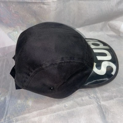 SS20 Supreme Visera Lenticular Gorra de Campamento Negro Nylon Sombrero Caja Logo Foto 1 de 4