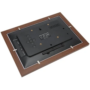 Wood Digital Photo Frame 10.1 Inch HD IPS Screen Video Music Electronic Pictu AU - Picture 1 of 12