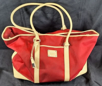 Franco Sarto Grande Rojo Fin de Semana Bolso de Hombro Cartera CarryAll Foto 1 de 4