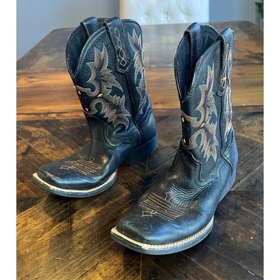 Botas de Vaquero Ariat Juveniles Talla 3.5 Cuero Negro Lápida Foto 1 de 4