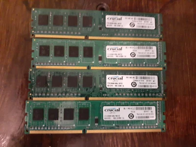 16gb Crucial DDR3 1600mhz 4x4 UDIMM 1.5V Desktop Memory RAM - Image 1 of 4