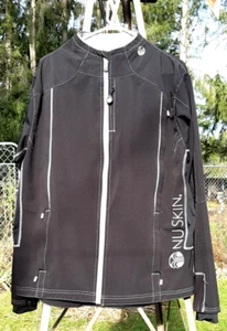 Nu skin Jacket Mens Size L Cycling Windbreaker Softshell Athletic Black - Picture 1 of 16