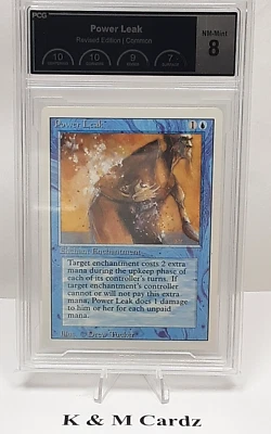 MTG - Revised - Power Leak - Graded - PCG 8.0 - Vintage - Image 1 of 4