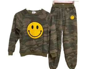 Lola & The Boys Camo Emoji Smiley Track Set Size 10 - Picture 1 of 15
