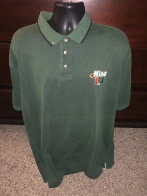 MIAMI HURRICANES POLO SHIRT MENS X-LARGE STARTER Vintage (Small Defect) - Image 1 of 4
