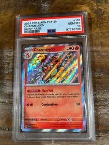 POKEMON 2024 Paldean Fates CARMELEON Brillante Raro #110 PSA 10 Gemas Como Nuevo RARO - Imagen 1 de 2
