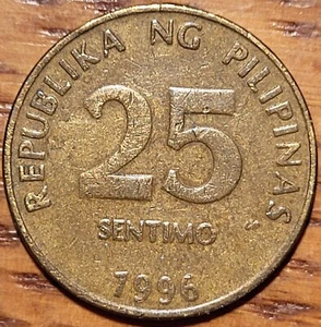 Moneda de 25 Sentimo Filipinas 1996 N8 - Imagen 1 de 2