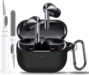 Funda con Kit Limpiador para Samsung Galaxy Buds 3 Pro y 3, Negra - Imagen 1 de 8