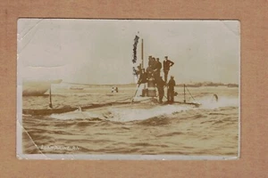 A4 Royal Navy Submarine Antique RPPC, 1903? Sheerness Postmark - Picture 1 of 2