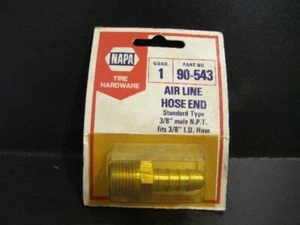 NAPA Tire Hardware 90-543 Air Line Hose End 3/8" Male NPT X 3/8" Hose NIB - Picture 1 of 3