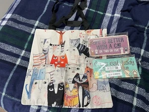 Cat Lover Gifts New Tote Bag Wooden Plaques - Picture 1 of 1