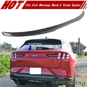 2025 Fits Ford Mustang Mach-E SUV 5D Rear Middle Trunk Spoiler DTO Carbon Fiber - Bild 1 von 6