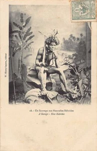 Vanuatu - Neue Hebriden - Ein wilder Eingeborener - Publ. W. Henry Caporn 18 - Bild 1 von 2