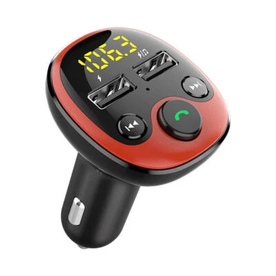 Radio FM Transmitter Bluetooth Car MP3 Player Handsfree calling Dual USB Charger - Image 1 of 4
