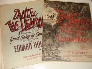 Dance of the Demon 1906 Eduard Holst piano solo Damonen Tanz Grand Galop piano - Picture 1 of 1
