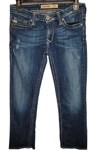 Big Star Rikki Low-Rise Womens Size 25 Blue Denim Distressed Jeans 30x26  - Picture 1 of 6