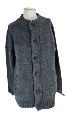 Suéter Woolovers Para Hombre Pequeño Verde Tejido Lana Británica Cremallera Completa Cárdigan Foto 1 de 4