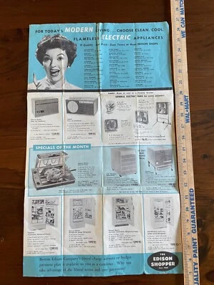The Edison Shopper Boston Company Electrodomésticos Electrónicos Anuncio De Colección Junio 1960 Foto 1 de 4