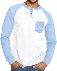 Mens Fashion Henley Shirts Long Sleeve Casual T-Shirt Classic Comfort Henley Shi
