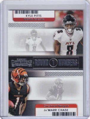 KYLE PITTS/JA’MARR CHASE ROOKIE 2021 PANINI CONTENDERS ROUND 1 NUMBERS - Image 1 of 2
