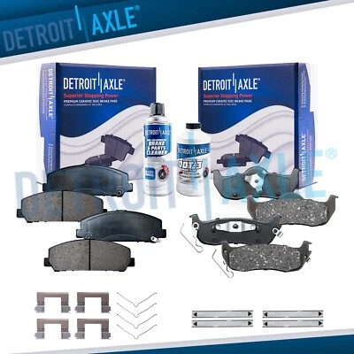 Front Rear Ceramic Brake Pads for 2008 - 2010 Infiniti QX56 Nissan Armada Titan - Image 1 of 4