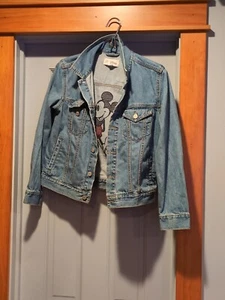 Gap Kids XL Disney Denim Jean Jacket Mickey Mouse Distressed - Picture 1 of 7