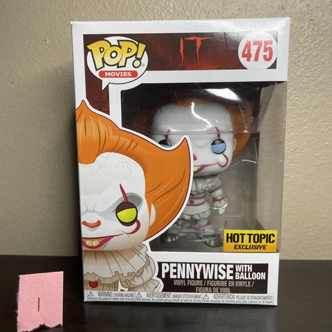 Funko POP! Movies IT Pennywise with balloon 475 Vinyl Figure Hot Topic Exclusive Cover