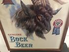 Vintage Pabst Bock Beer  Advertisement Goat Head Framed. 23-5/8? X 29-3/4? Nice