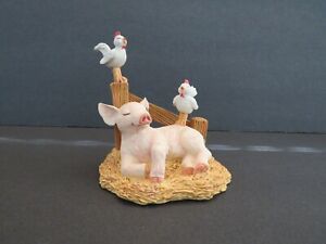 Vintage Hamilton Collection ~ Pig Pen Pals Collection ~ Rise and Squeal Figurine