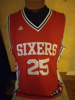Ben Simmons #25 Philadelphia 76ers Adidas Red XL NBA Basketball Jersey Sewn - Image 1 of 4
