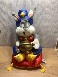 Warners Bros Looney Tunes Bugs Bunny Plush Soft Toy Genie Lamp Sings Music RARE - Picture 1 of 8