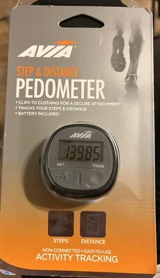 Step and Distance Pedometer Activity Tracker Easy to Use AV-WRN1000B AVIA - Image 1 of 4