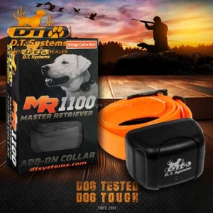 DT Systems MR 1100 Add-On Collar Dog Receiver Orange Strap MAXX-Range 360° - Picture 1 of 7