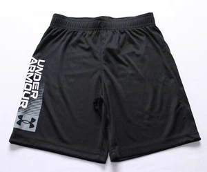 Under Armour Boys' Lightweight Tech Graphic Wordmark Shorts WR4 Black Size 7 NWT - Picture 1 of 4
