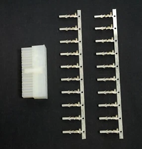 10x 0.165" 4.2mm Mini Fit Power Connector 20P 5016H Male Receptacle + 5016T2 Pin - Picture 1 of 8