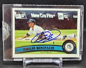 2011 Topps Vault 1/1 Emilio Bonifacio 303 Florida Marlins Blank Back Signed Auto - Picture 1 of 3