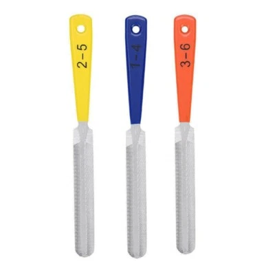 Doubles Edge Nut Slotting File Set Fret Crowning File for Bass Guitar Set of 3 - Image 1 of 4