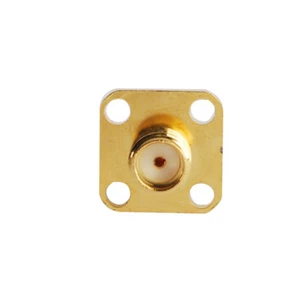 5x SMA female Jack 4 Hole Panel Mount Solder Cup Connector 6mm dielectric&solder - Picture 1 of 3
