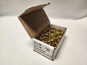 Brass Plate/Polished Brass Finish 7/16" x 3/4" Head Nail/Upholstery Tack Pkg 500 - Picture 1 of 6
