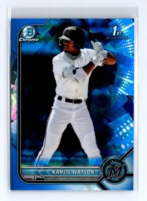 2022 Bowman Sapphire Edition Kahlil Watson BCP-3 Miami Marlins - Image 1 of 2
