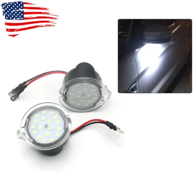 Luz de charco debajo del espejo retrovisor blanco brillante 18 LED para Ford F150 2009-14  Foto 1 de 4