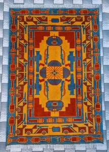 Handmade Afghan Vintage War Rug Historical War Rug Wool Area Rug Size 130x80 cm - Picture 1 of 12