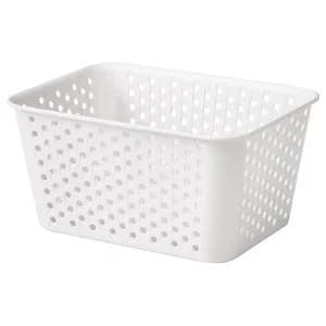 IKEA PLOGSVÄNG White Storage Basket 15x20x10cm – Compact Organiser Box New - Picture 1 of 6