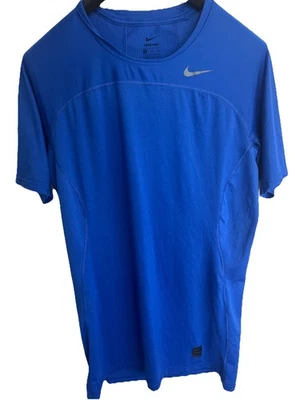 Nike Pro Mild Compression Shirt Mens 2XL Short Sleeve Training Gym Blue Running - Image 1 of 4