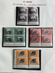 ST. HELENA - 1934 CENTENARY IMPRINT BLOCKS M/UM SG.114-117 (REF.A5) - Picture 1 of 1
