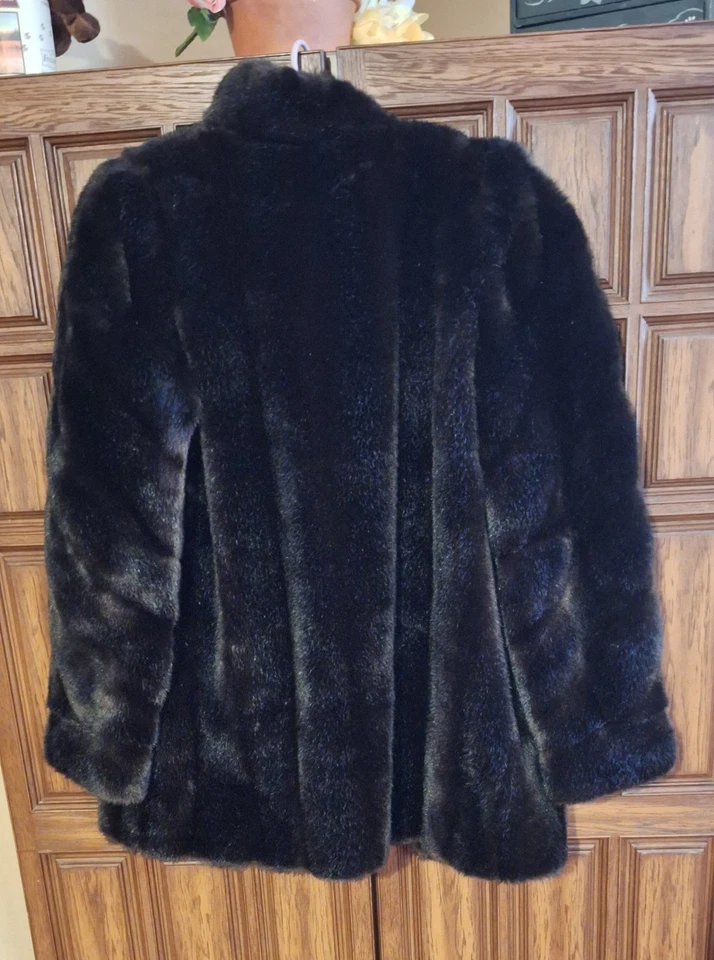 Vintage Tissavel France Hillmoor NY Brown Faux Fur Jacket Size S/M - Image 1 of 4