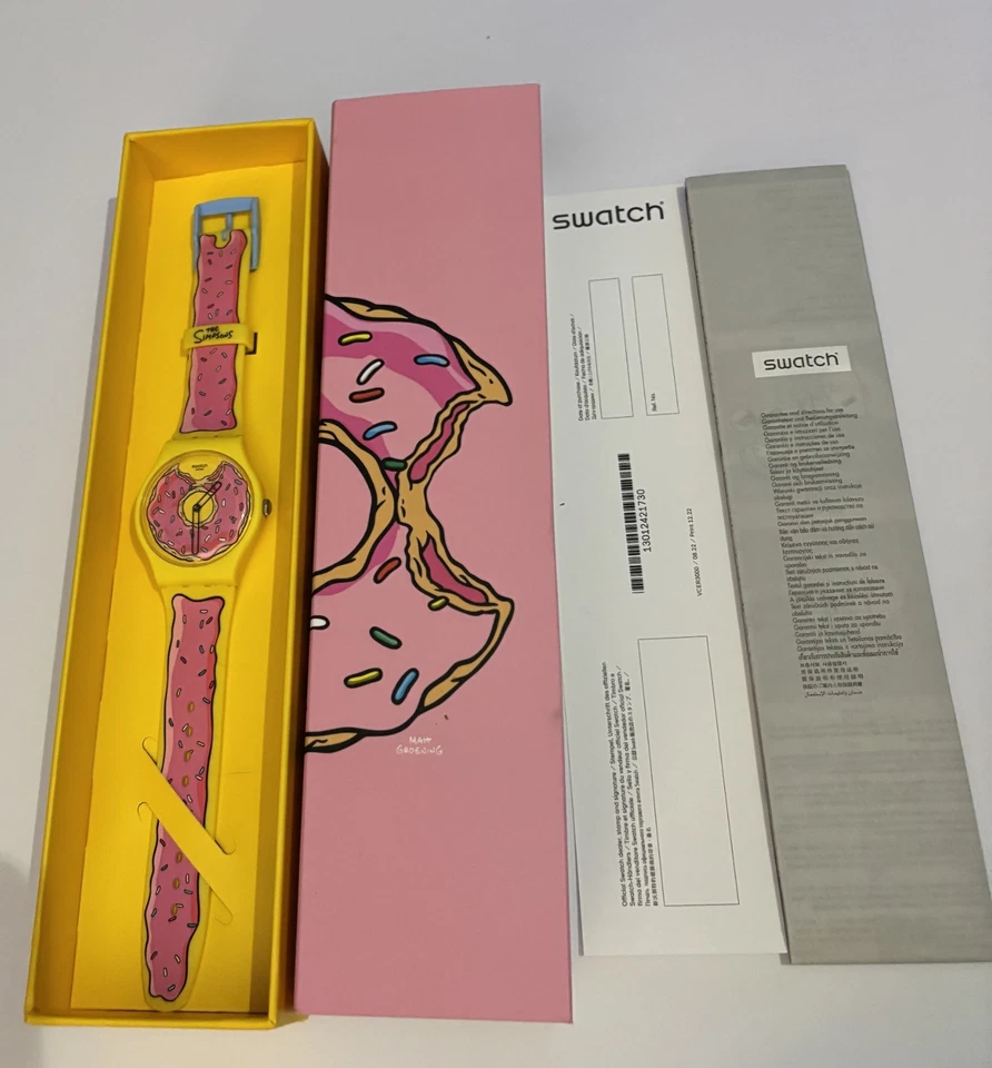 Relógio Swatch X Simpsons Seconds Of Sweetness - The Simpsons Collection S029Z134 - Imagem 1 de 4