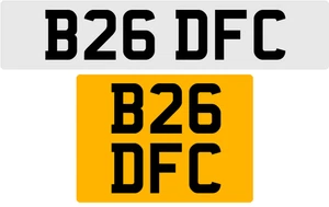 B26 DFC OLD STYLE 3X3 NUMBER PLATE DAN DAV DON DEL DEZ DONNA DIANE DAZ DALE DREW - Picture 1 of 1